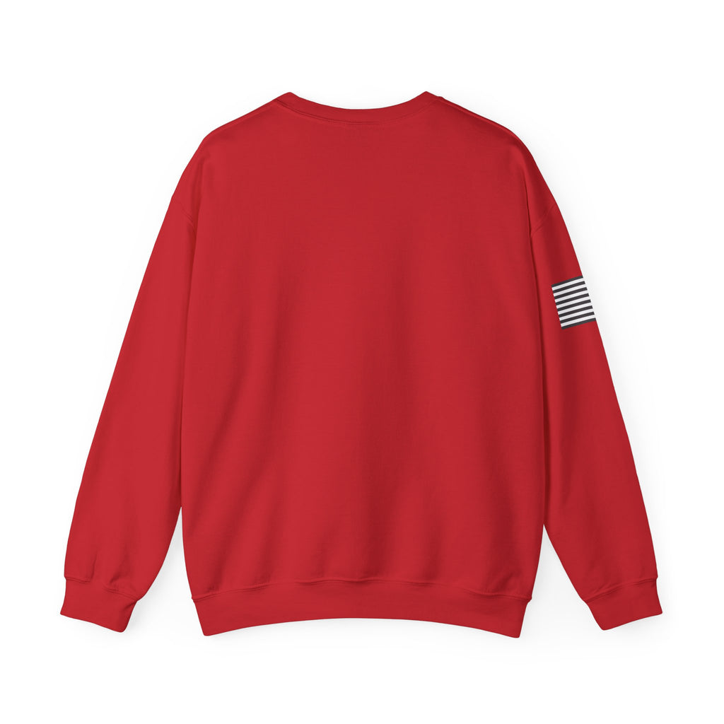 Whitetail Thread Antler Crewneck Sweatshirt — Small logo American Flag Sleeve