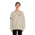 Whitetail Thread Antler Crewneck Sweatshirt — Small logo American Flag Sleeve