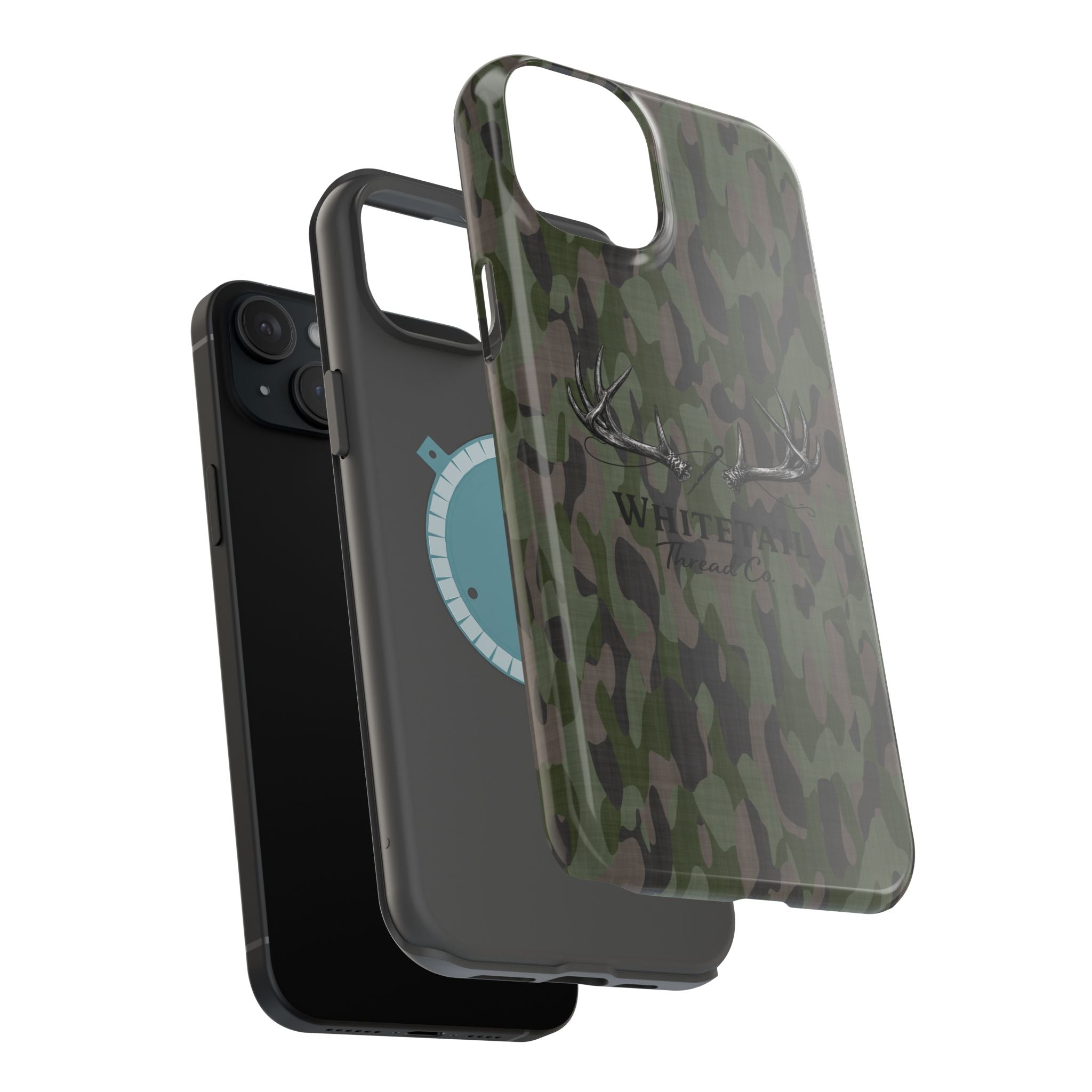 Camouflage Whitetail Antlers Phone Case — Magnetic Impact-Resistant