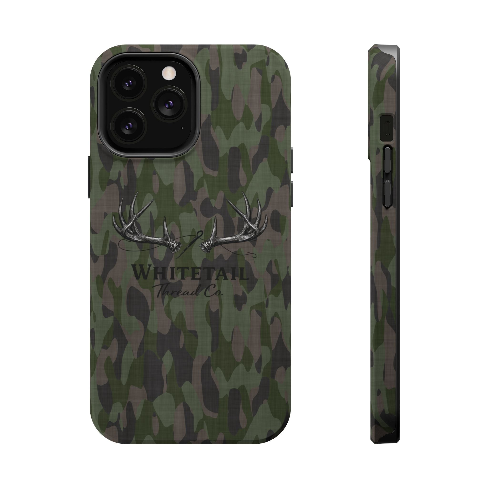 Camouflage Whitetail Antlers Phone Case — Magnetic Impact-Resistant