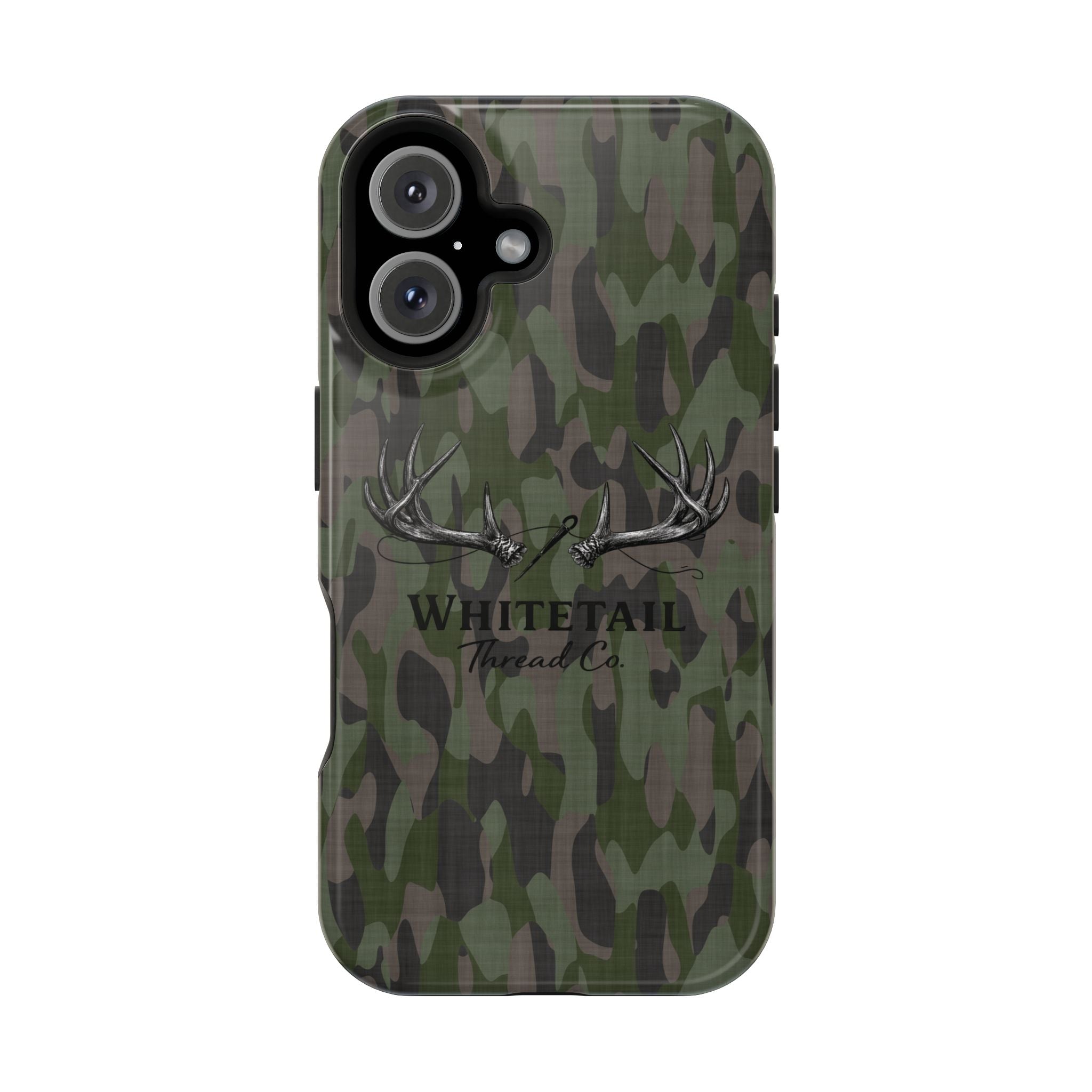 Camouflage Whitetail Antlers Phone Case — Magnetic Impact-Resistant