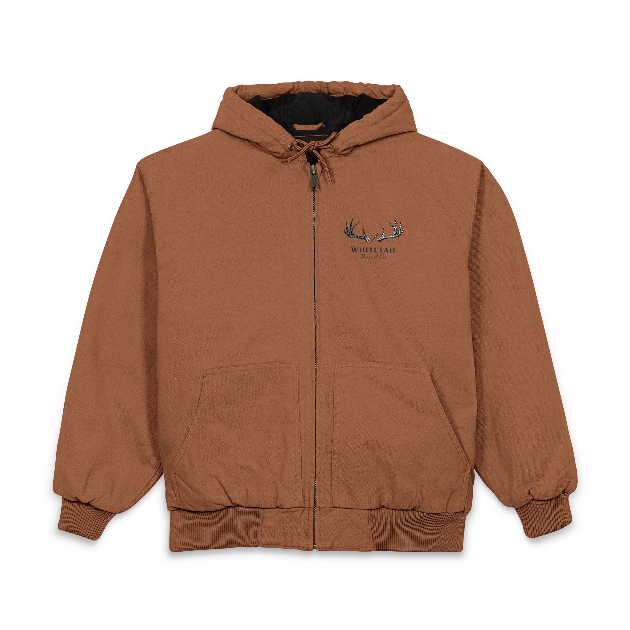 Embroidered Work Jacket — Durable Hooded Duck Cloth
