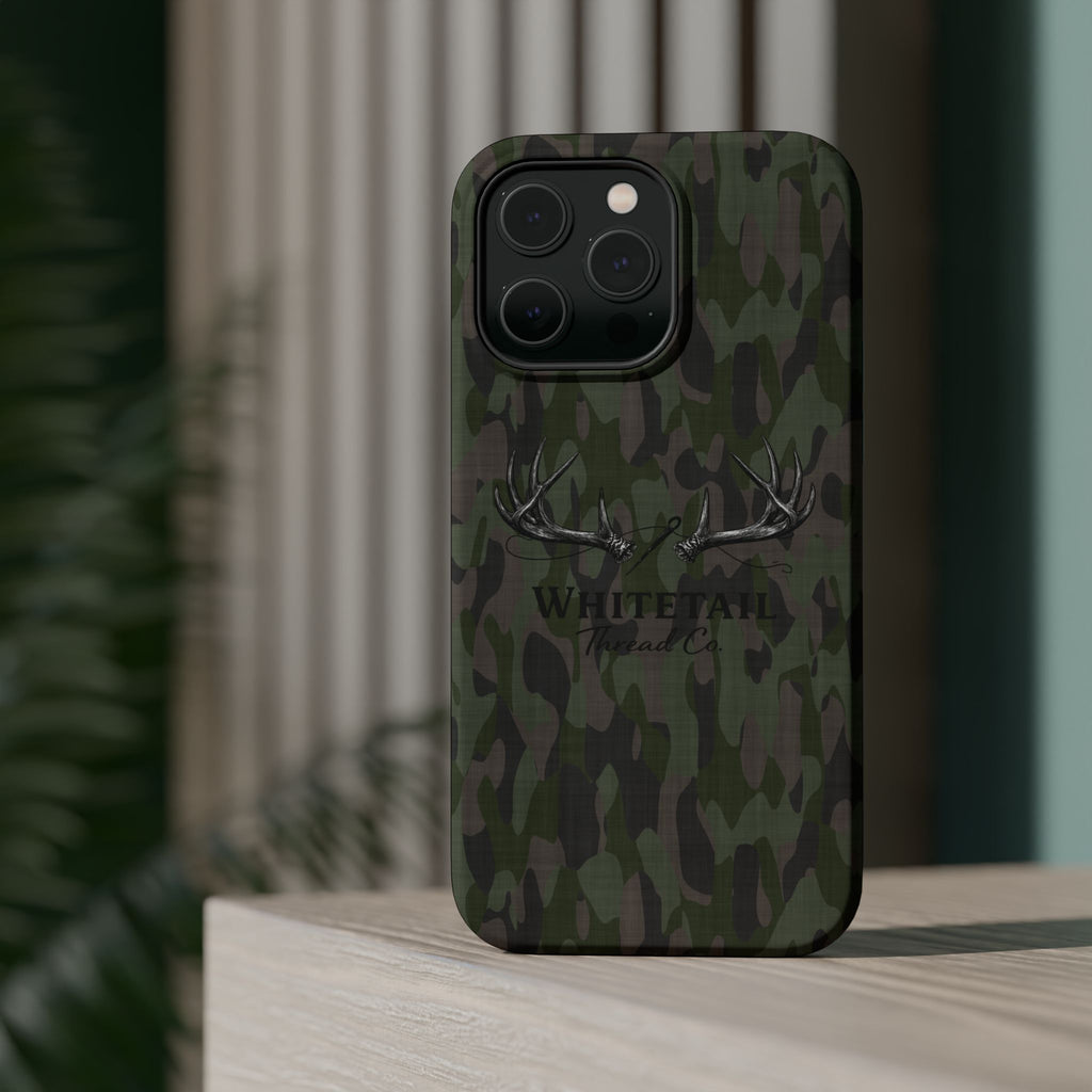 Camouflage Whitetail Antlers Phone Case — Magnetic Impact-Resistant