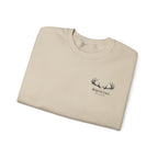 Whitetail Thread Antler Crewneck Sweatshirt — Small logo American Flag Sleeve