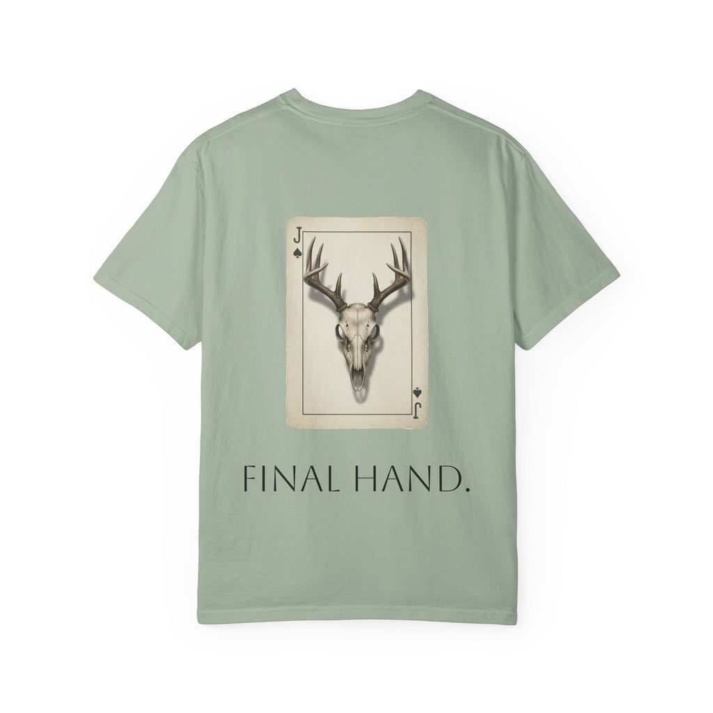 T-Shirt — 'Final Hand' Deer Skull Playing Card Graphic